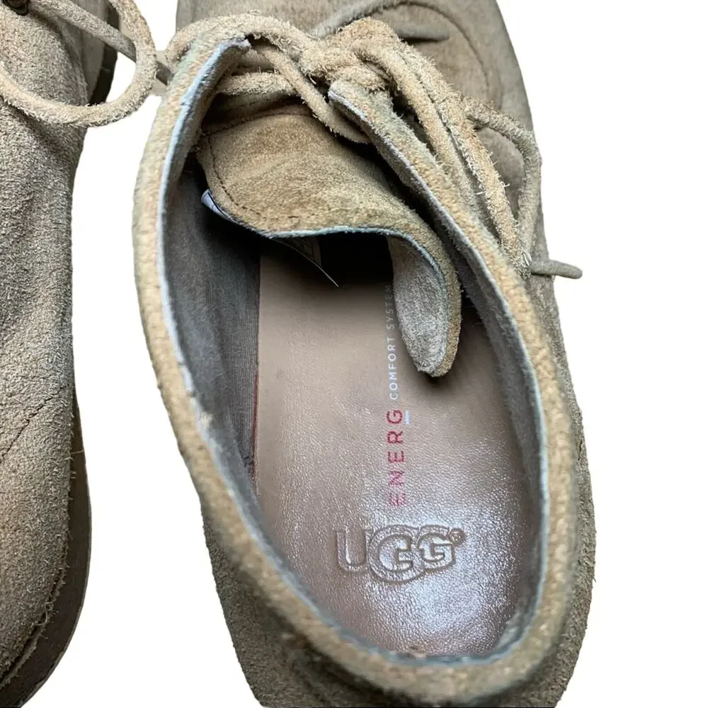 Ugg Men's Leighton Lace Up Suede Ankle Chukka Boot Light Tan 9